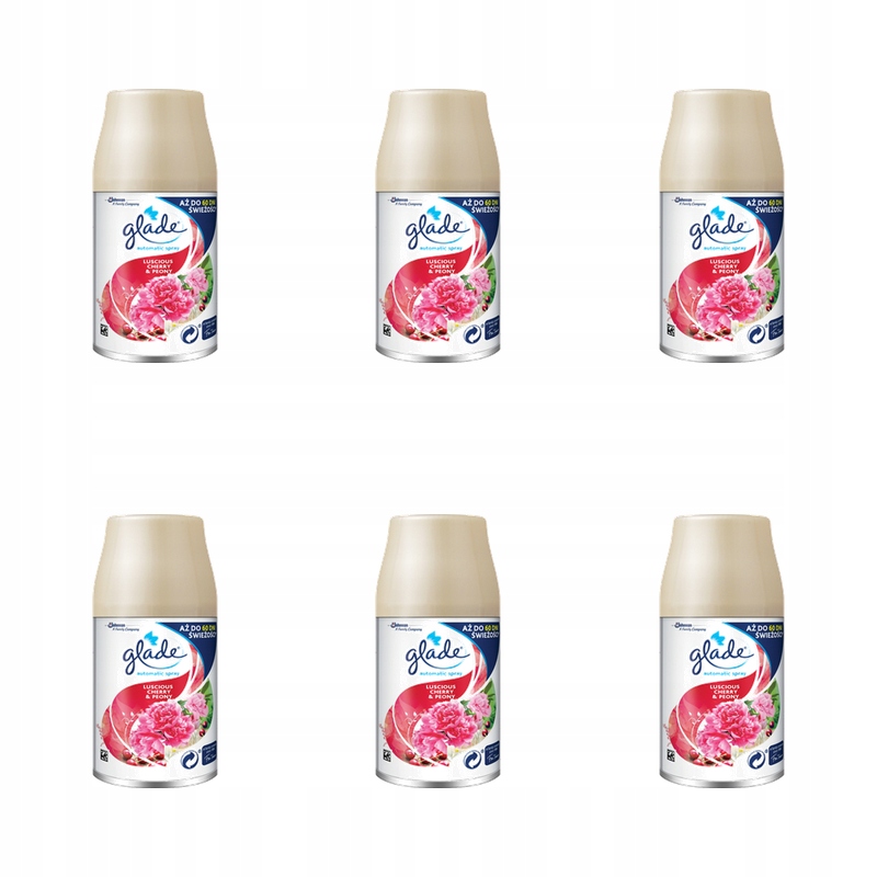 Náhradní náplň do automatického osvěžovače Glade višeň a pivoňka 269 ml X6