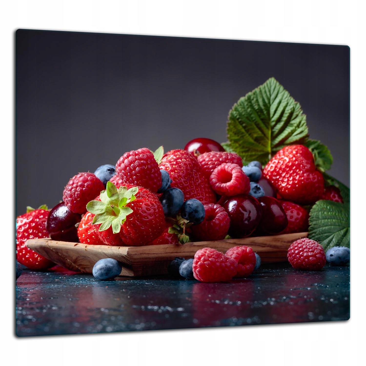 Skleněná Ochranná Deska Panel Lepidlo 65x60 Ovoce Lacobel 7v1