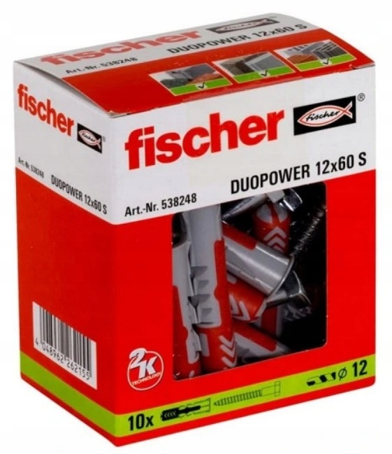 

Fischer kołki kołek duopower 12x60 S 10 sztuk