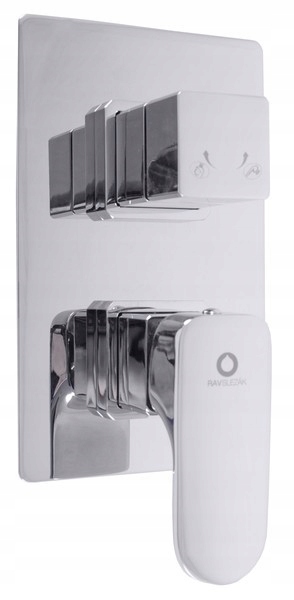 Rav Vodovodná batéria sprchová vstavaná s prepínačom Yukon, Farba: Chróm