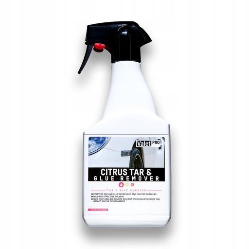 

ValetPRO Citrus Tar and Glue Remover usuwa klej