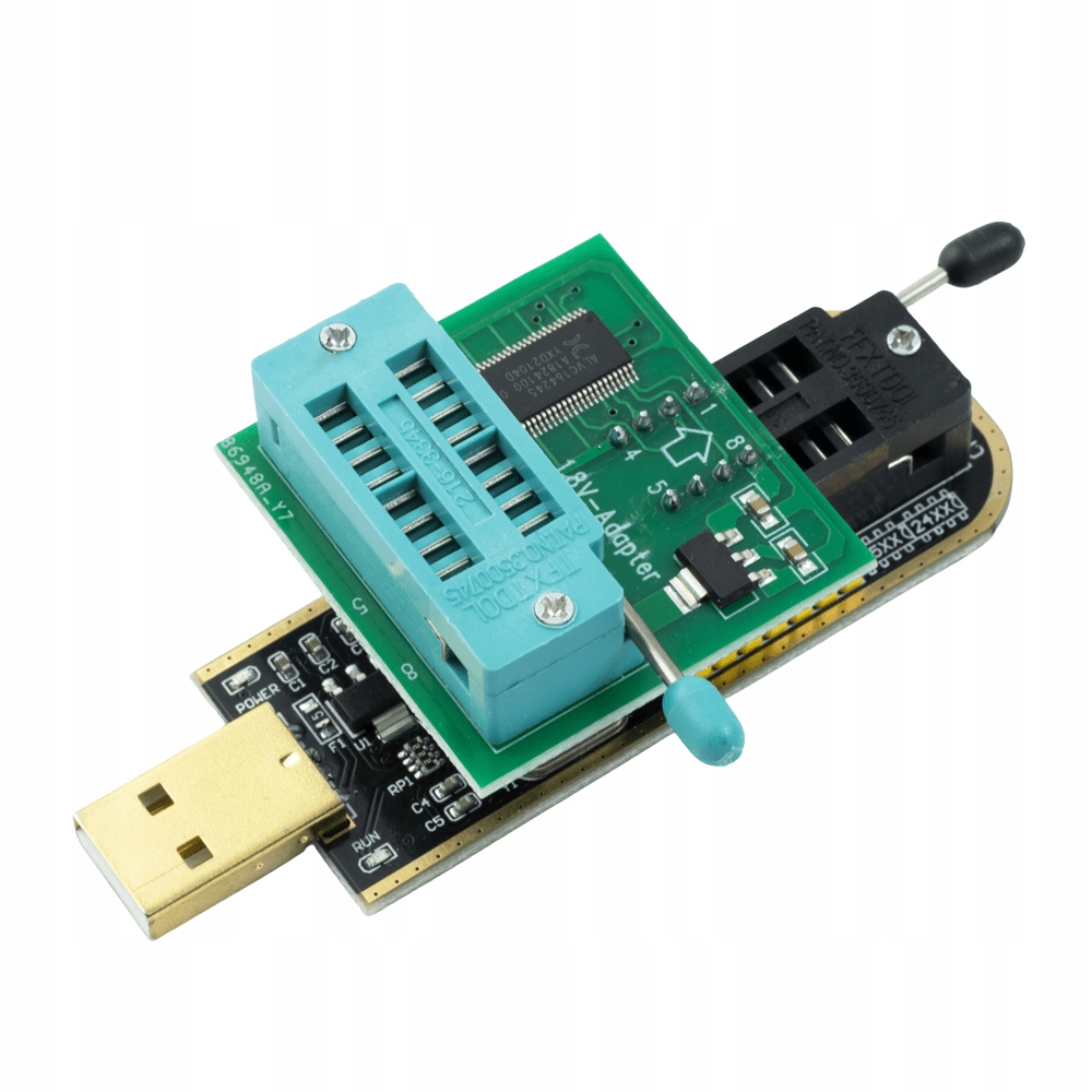 Duży zestaw programator EEPROM i Flash na CH341A I2C SPI Adapter Klips Model CH341A BIG