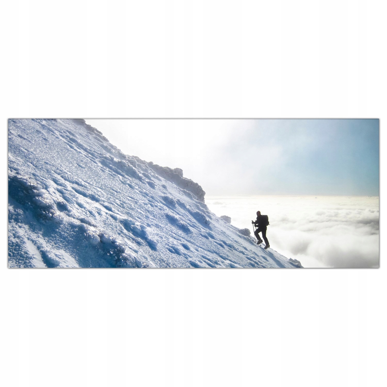 

Obraz Szklany Foto-obraz Alpinista Góry 125x50