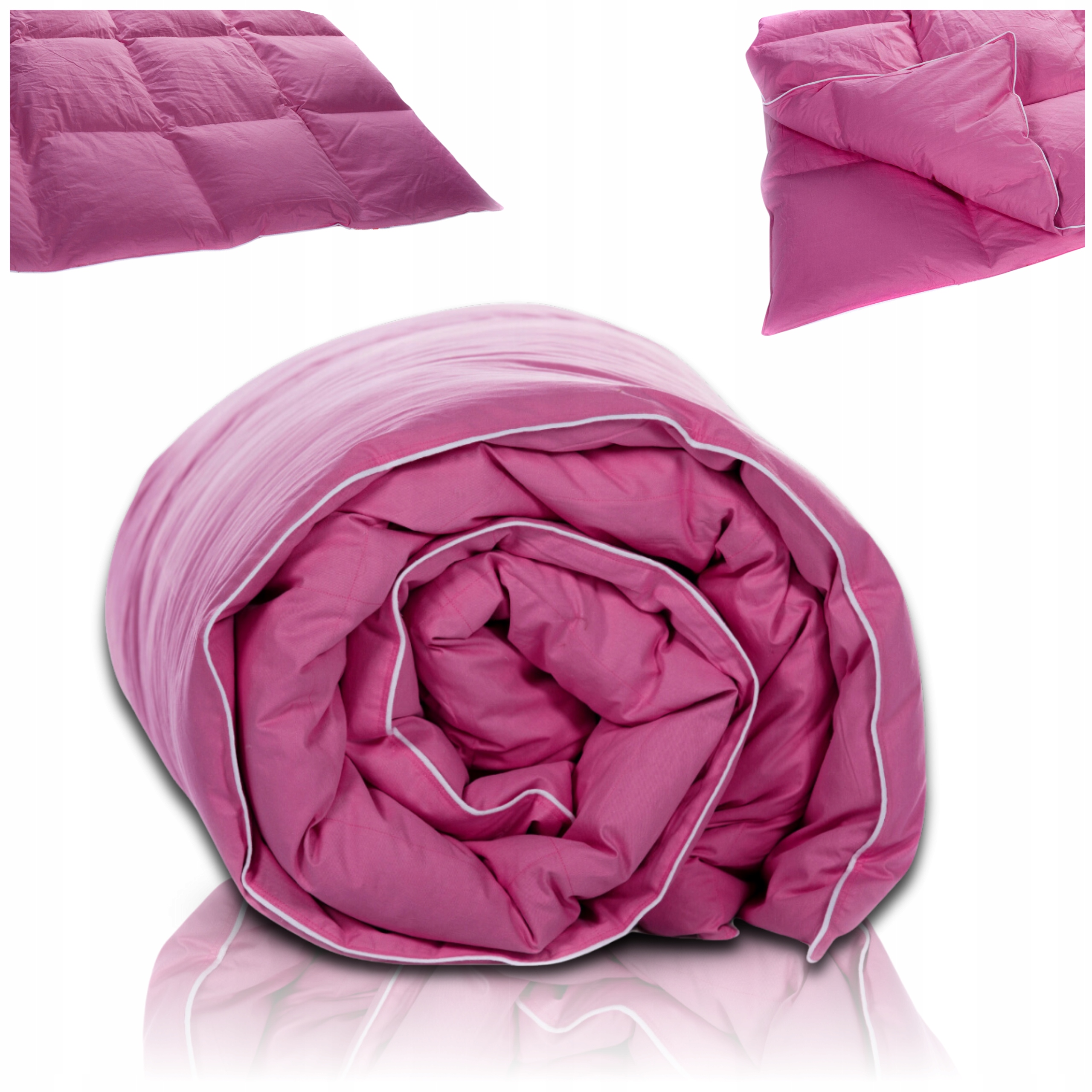 Páperová prikrývka 160x200 2 kg Celoročná Bavlna Páperie Poľský Produkt Ružová