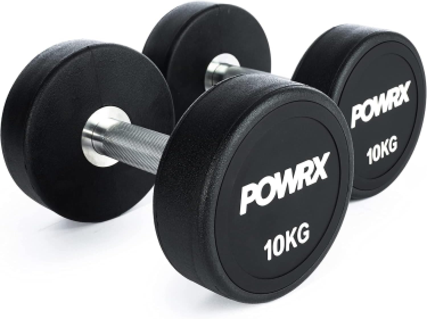 powrx hantle hantla hantel zeliwna gumowana 2X10 Kg kg okragla Stała logo