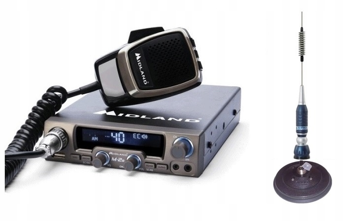 RADIO CB MIDLAND M 20 ANTENA SIRIO TURBO 800 MAG