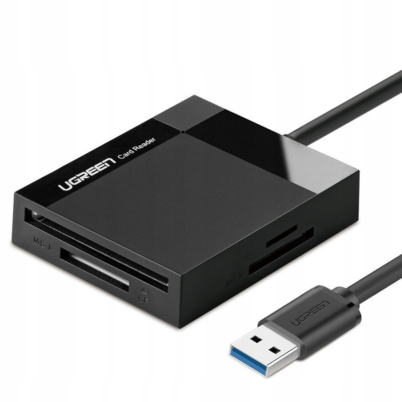 Czytnik kart pamięci Sd micro Sd Cf Ms wtyczka Usb 3.0 czarny