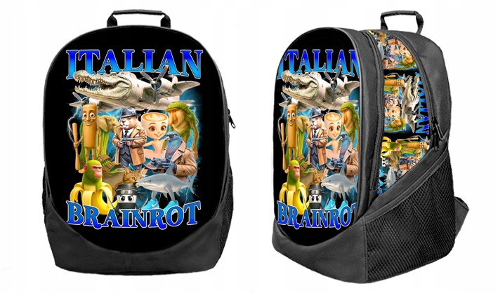 Batoh Italian Brainriot Bombardino Velká Městská Škola Mládežnický Sport