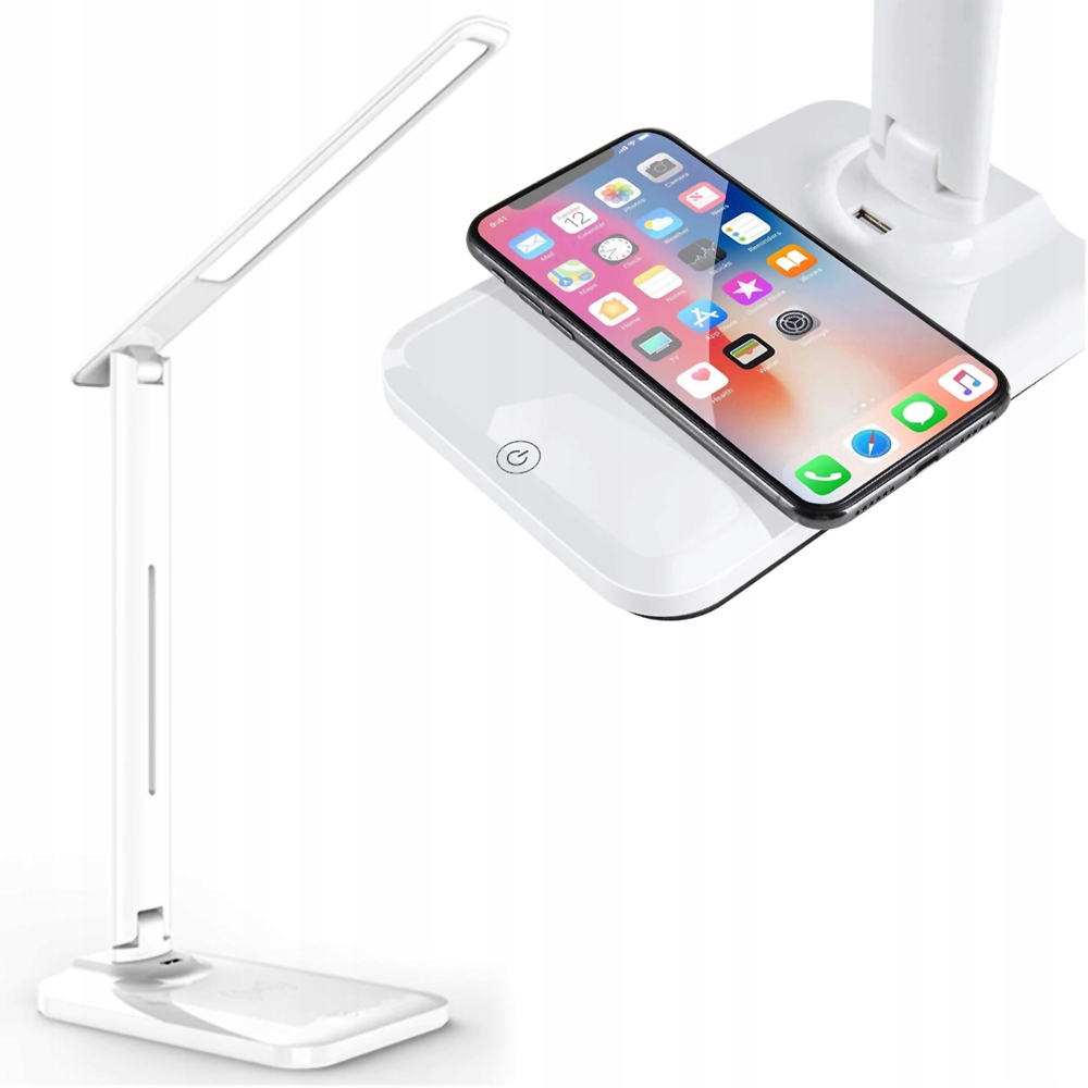 

Lampka biurkowa 45812 biała Led z ladowarka