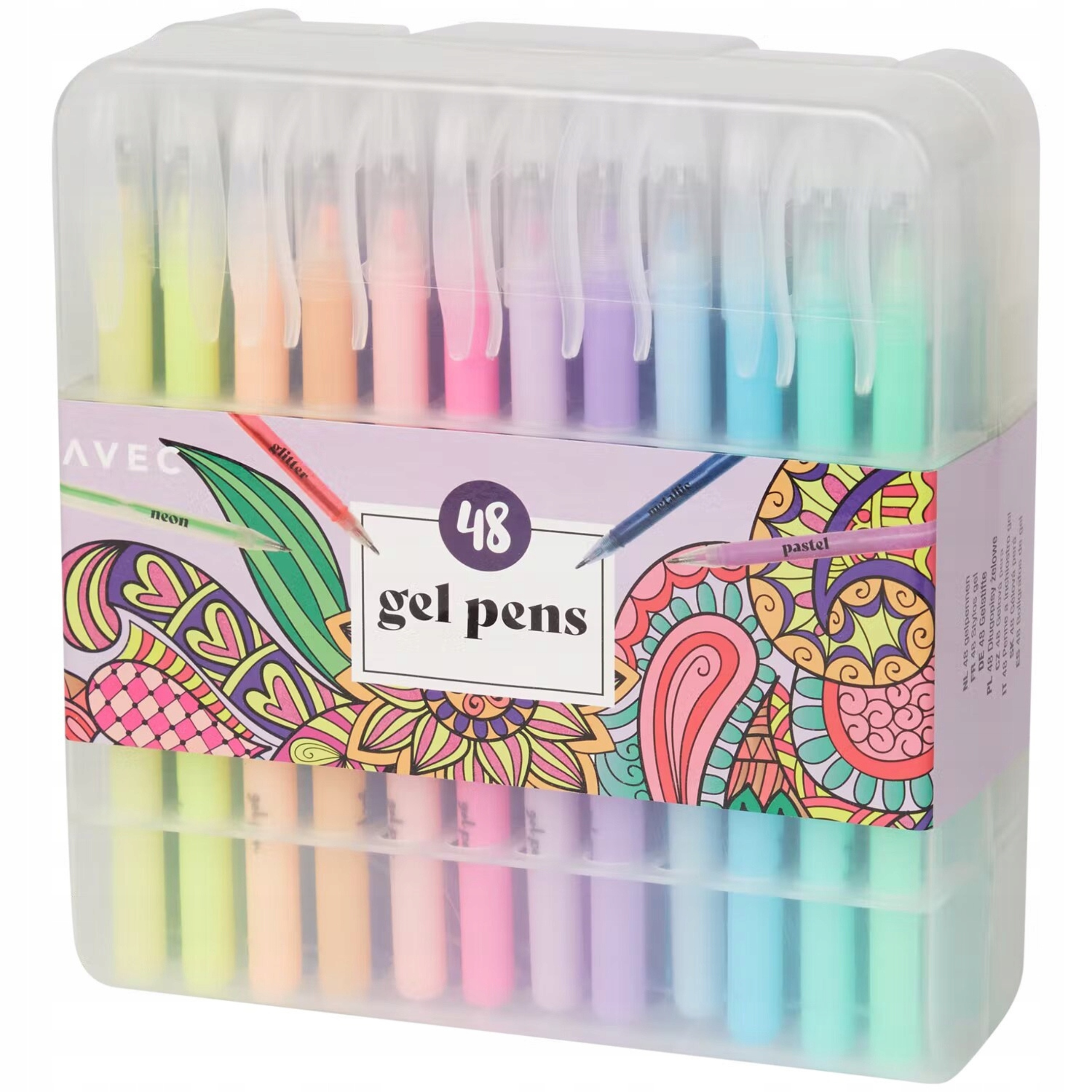 DŁUGOPISY PISAKI ŻELOWE BROKATOWE KOLOROWE ZESTAW 48 SZT EAN (GTIN) 9789713490612