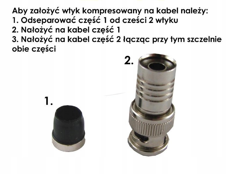 Wtyk BNC kompresyjny RG59 Marka Inna