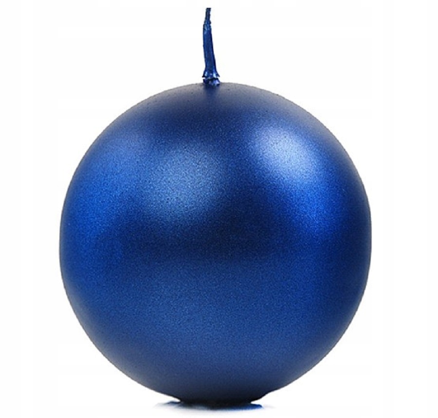 

Świeca metalizowana Kula, granat, 6cm