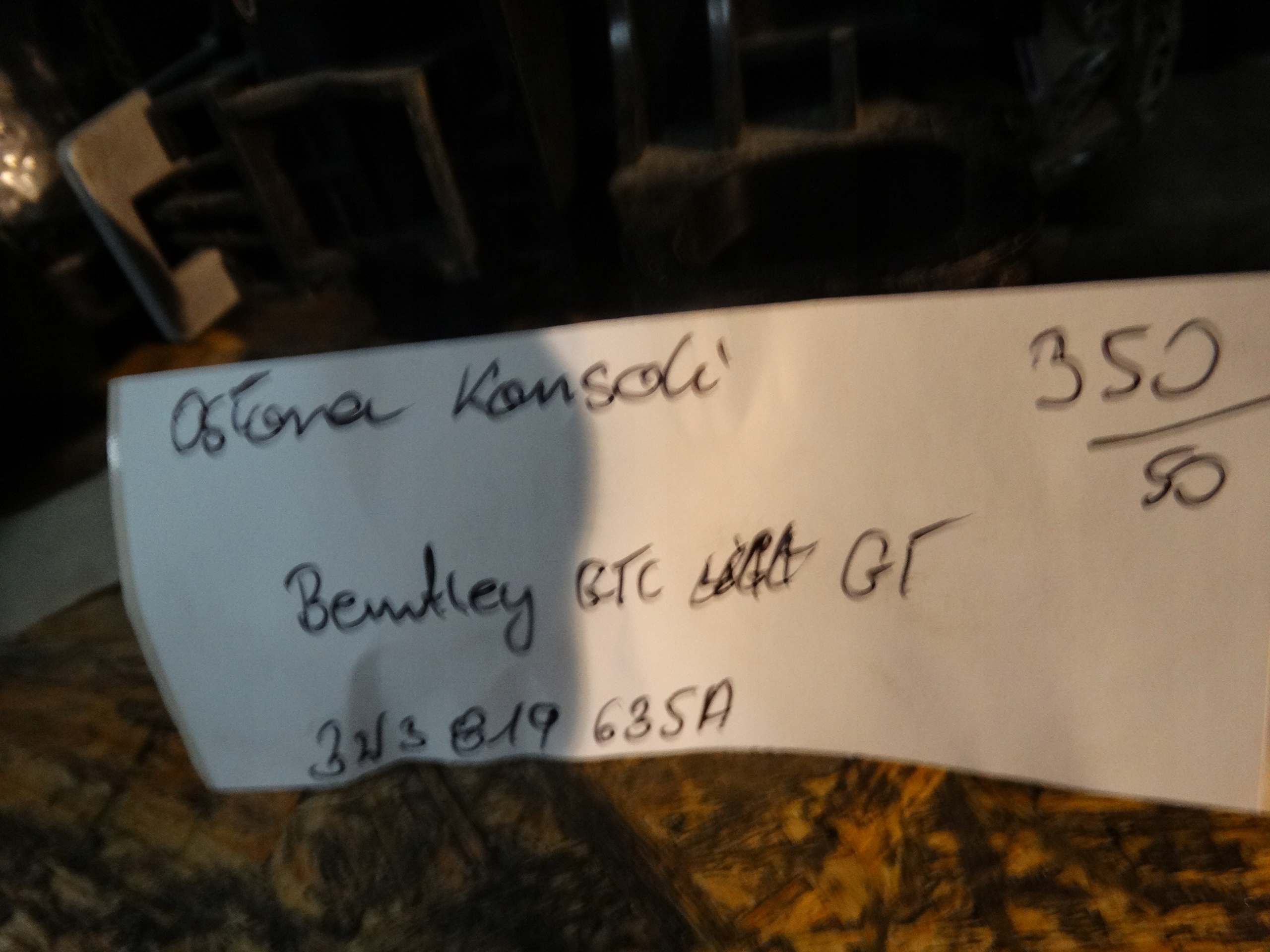 BLENDE ABDECKUNG KONSOLE BENTLEY GT GTC 1