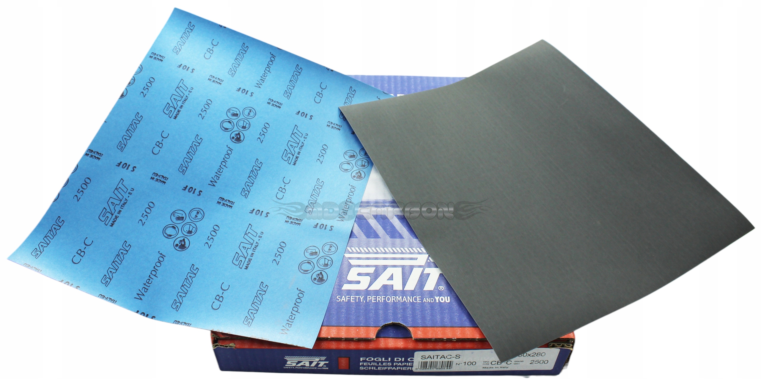 Sait Papier Ścierny Wodny P2500 Saitac Lakier Marmur Szkło Metal Kamień 28