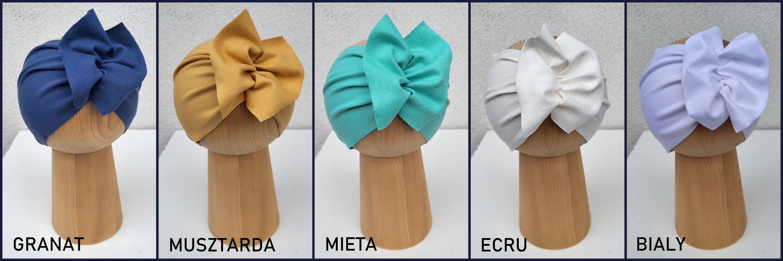 2x, Opaska Na Głowę Turban , Półturban 44-47cm Rozmiar (new) M