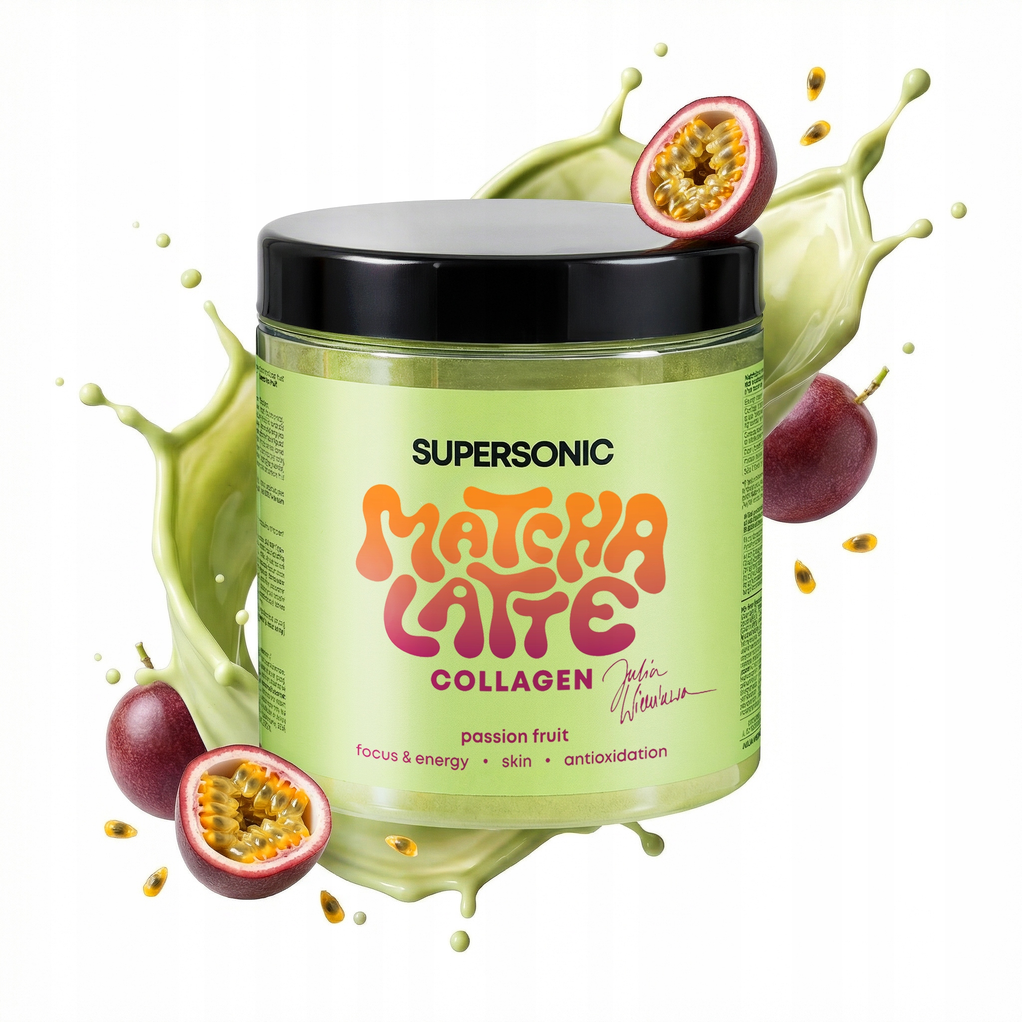 Matcha Latte Collagen Supersonic příchuť marakuja 280 g
