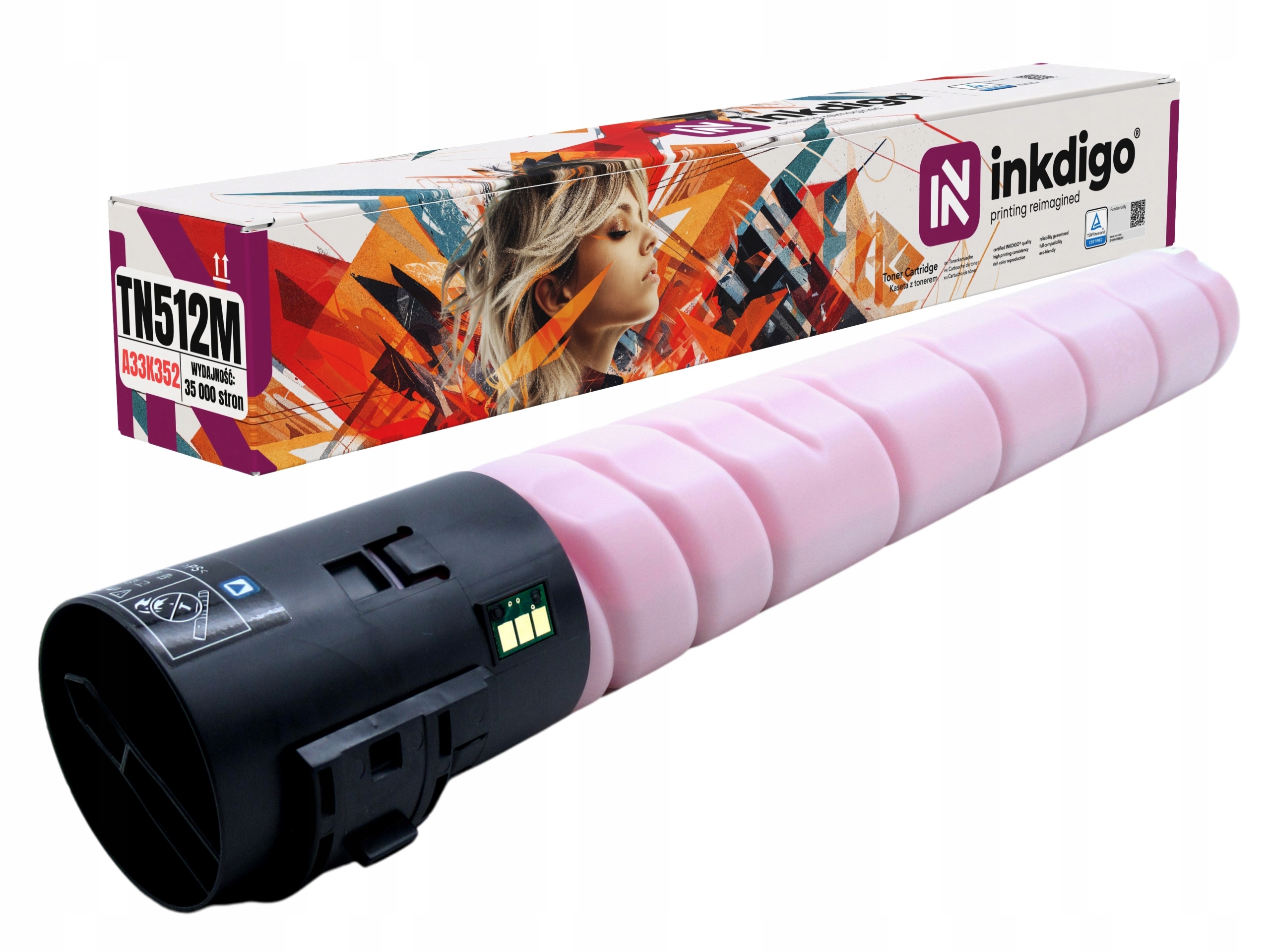 Toner pro Konica Minolta Bizhub C454 C554 Tn 512M (purpurový)