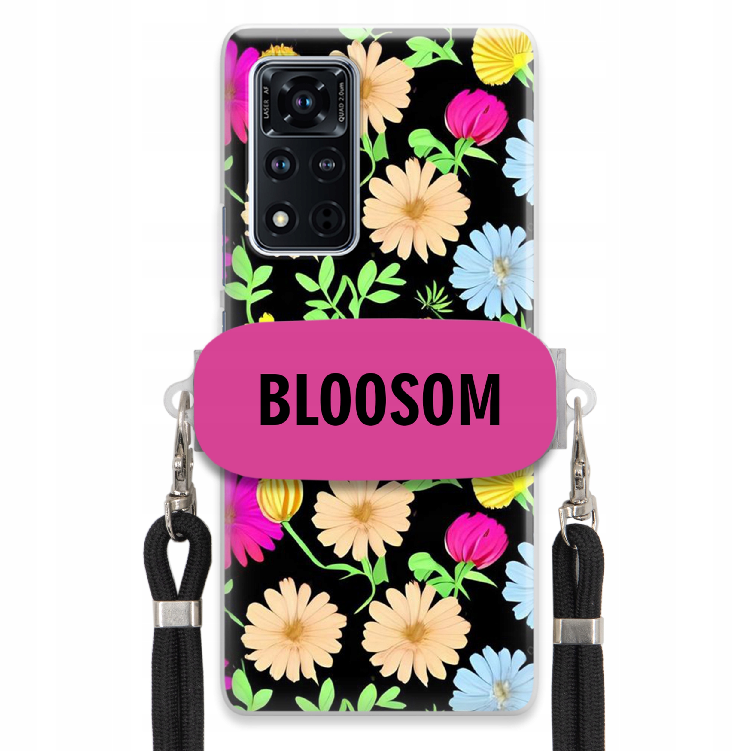 Puzdro Crossbody Držiak Pre Huawei Honor View V40 5G Flower Kvety Bloosom