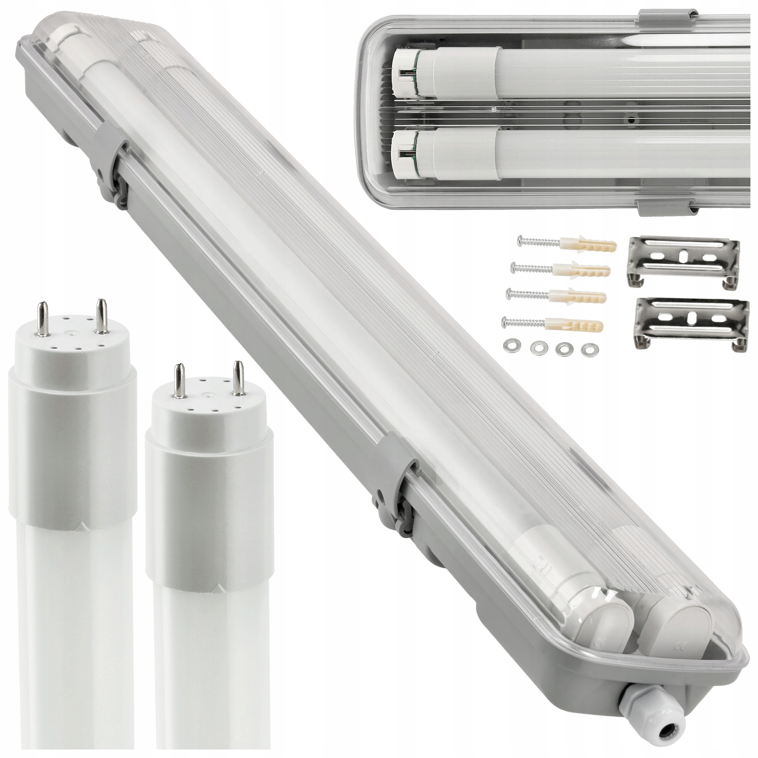 Hermetické Led svietidlo 120 cm 8x+16x Žiarivky Led Vodotesné Sada