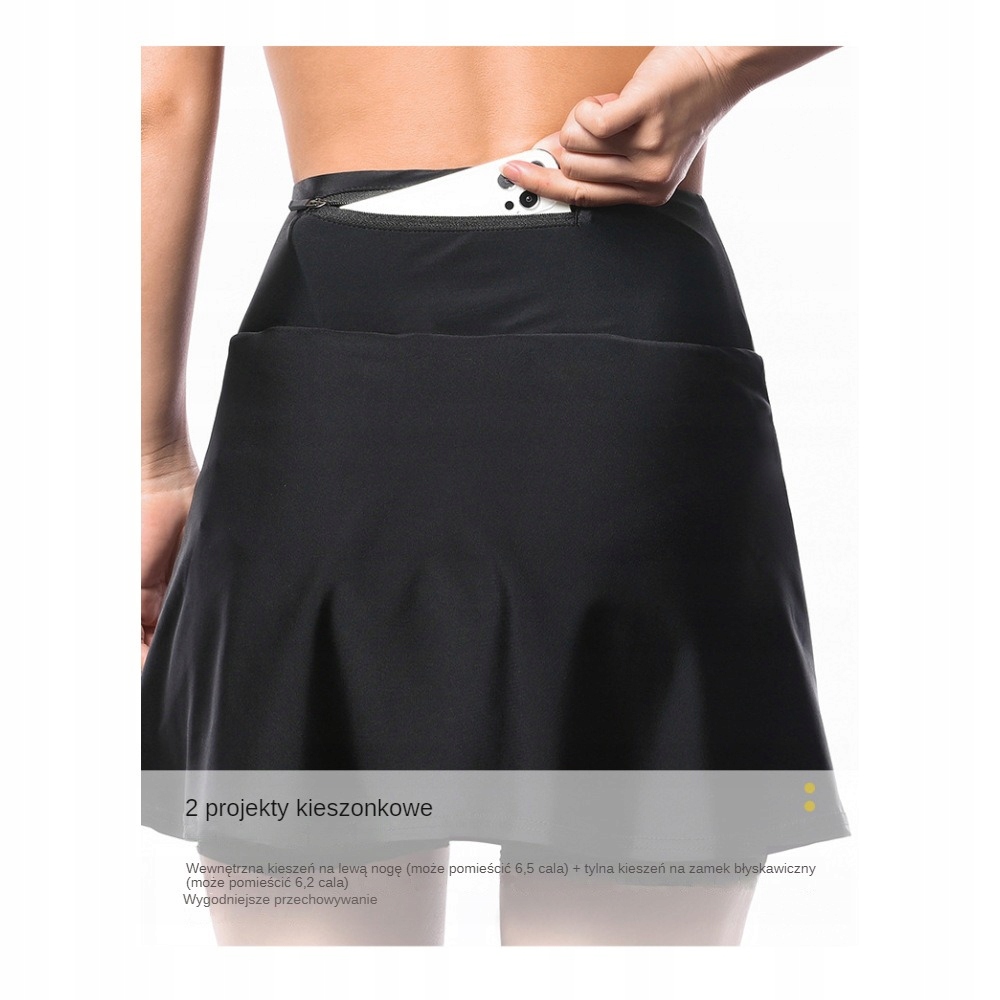SPÓDNICZKA SPORTOWA DAMSKA SPODENKI ROWEROWE Z WKŁADKĄ ŻELOWĄ ARSUXEO 5D M Kolor czarny