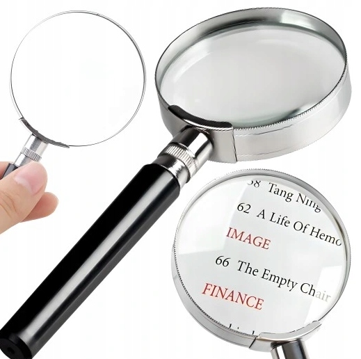 LUPA 75 MM KLASYCZNA RĘCZNA SZKŁO POWIĘKSZAJĄCE