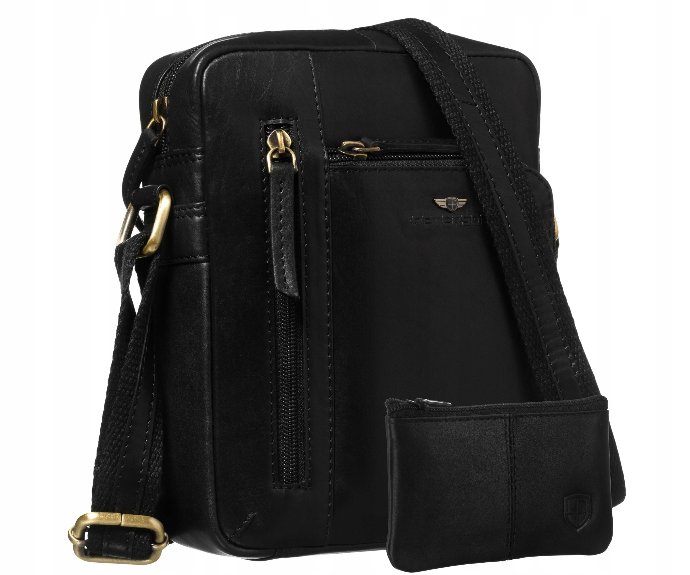 Pánská taška kabelka přes rameno z přírodní kůže přes rameno Peterson