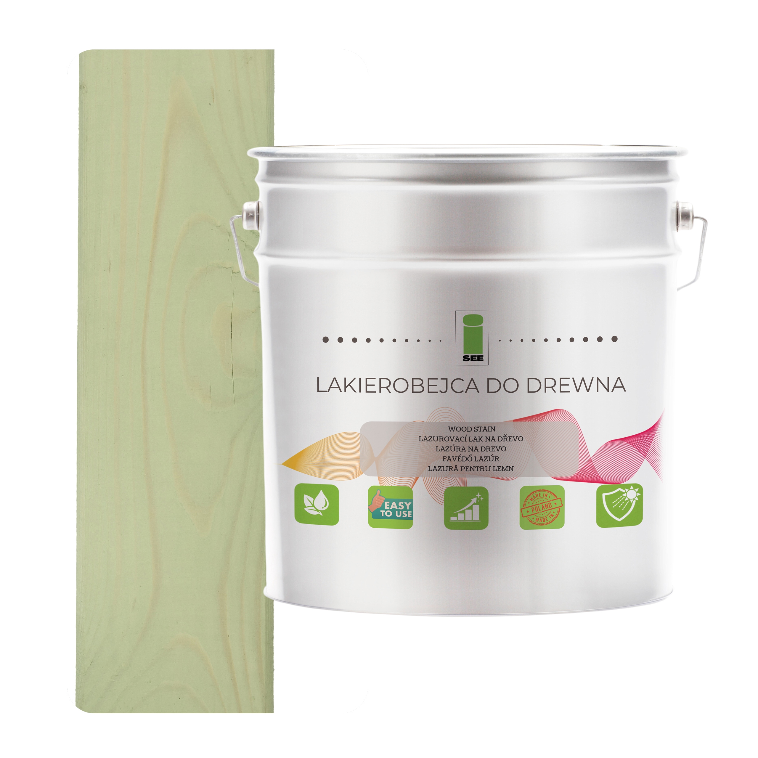 Lak na dřevo pistácie hydrofobní bez zápachu polomatná 3v1 2,5L H2055