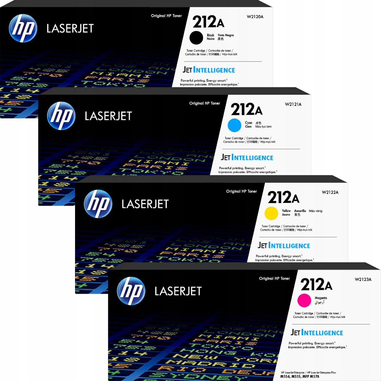 Zestaw tonerów Hp 212A W2120A W2121A W2122A W2123A