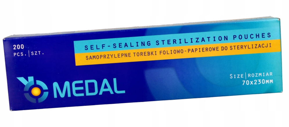 

Torebki do sterylizacji Medal 70 x 230 mm 200 szt.
