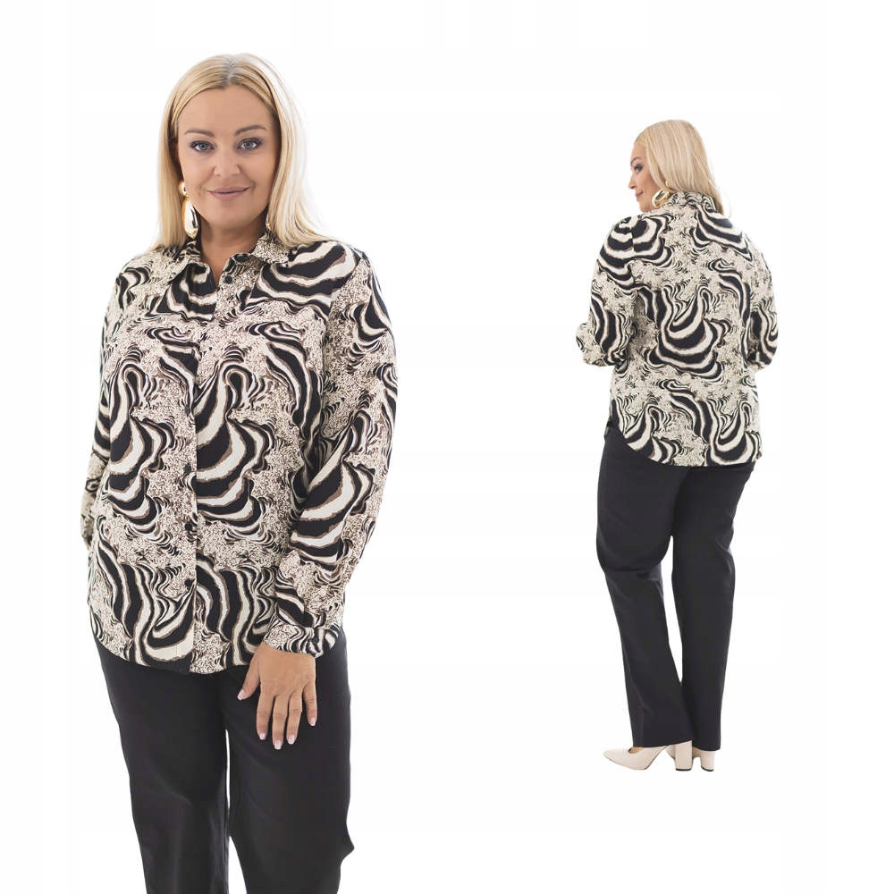 Košile Sandra s motivem tygra béžová, velikost 58