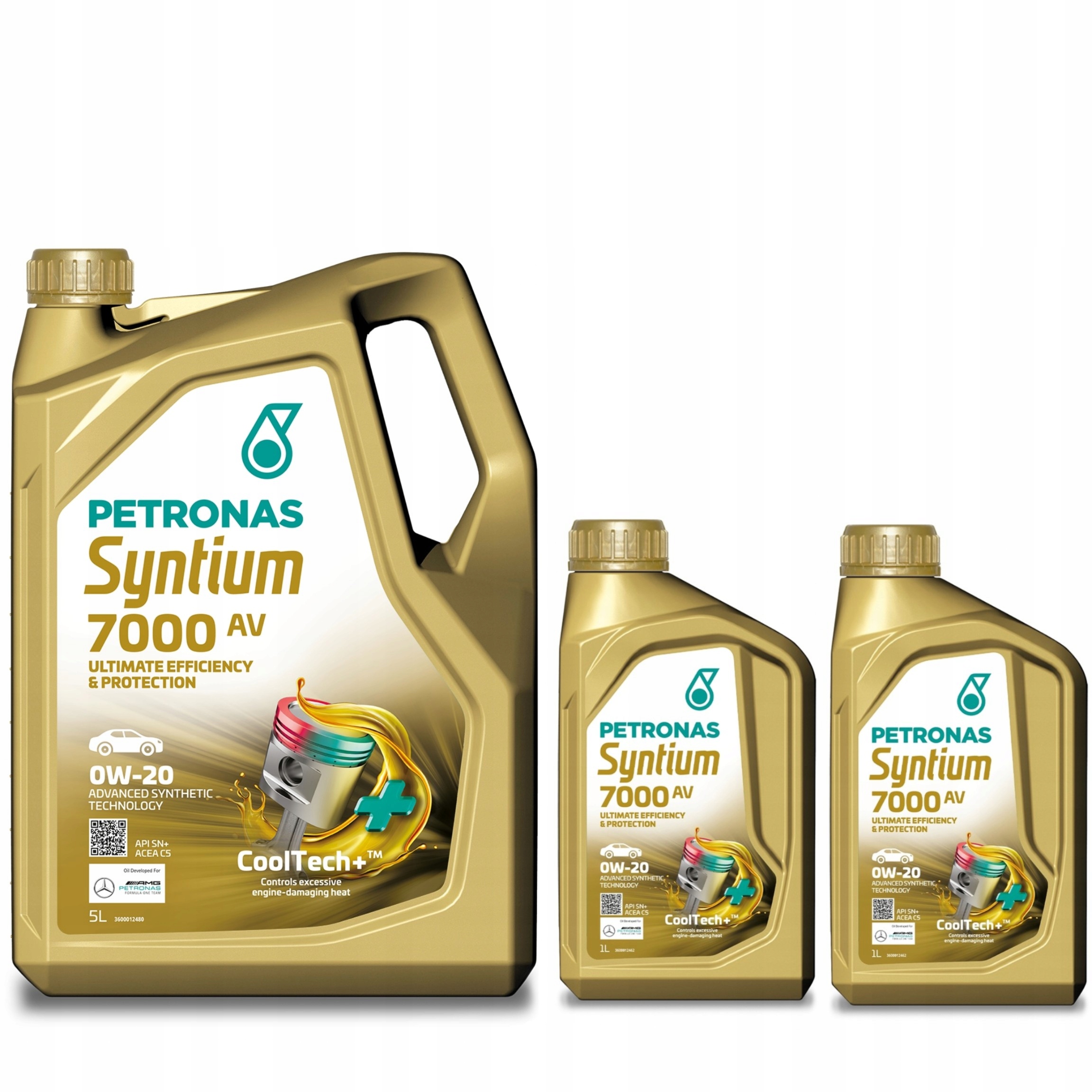 Petronas Syntium 7000AV 0W-20 Sn+ 5L+PETRONAS Syntium 7000AV 0W-20 Sn+ 1Lx2