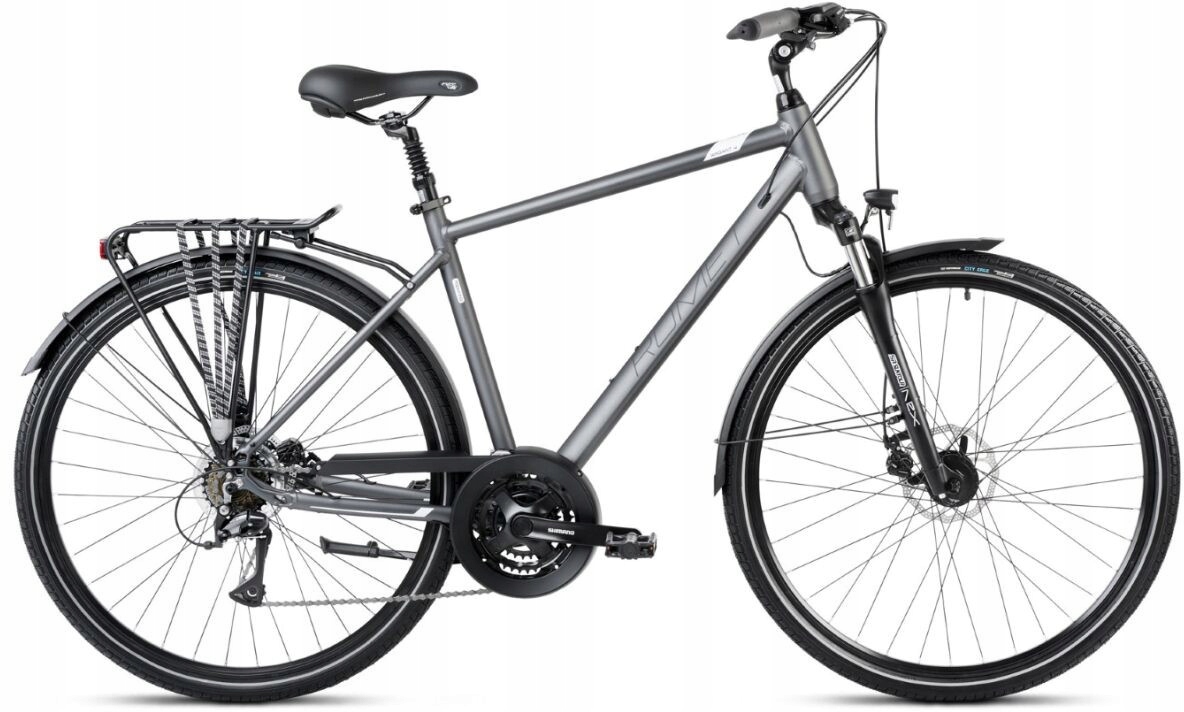 Rower trekkingowy męski Romet Wagant 4 28 L(21") grafitowy/biały