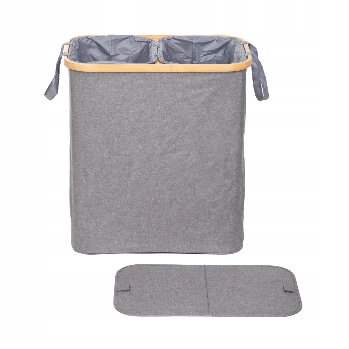 Koš na prádlo Nellie šedý 55,5x34,5x60 cm Homla