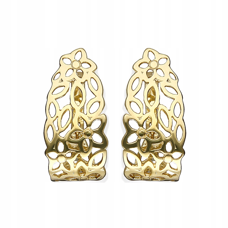 Pozlacené stříbro náušnice 925 K431