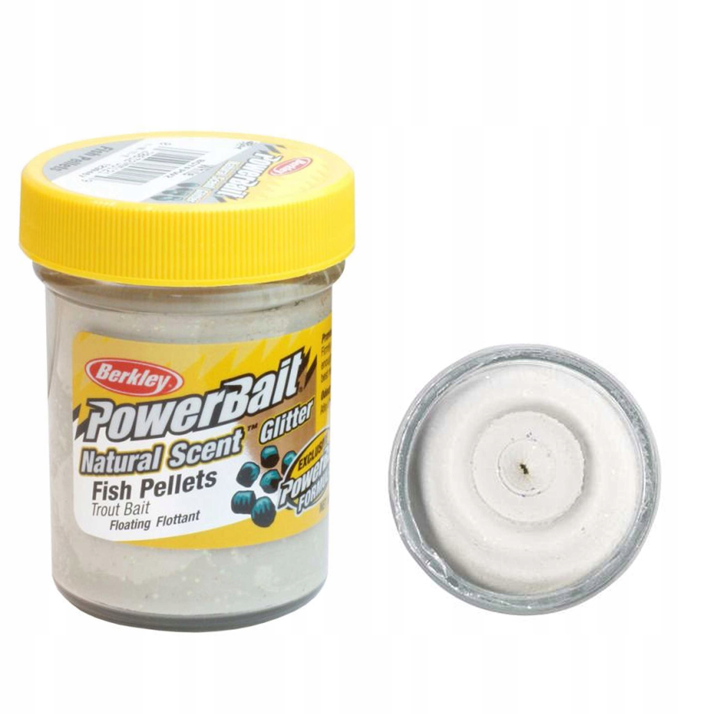 Ciasto wędkarskie Berkley Natural Glitter Trout Bait 50g Fish white