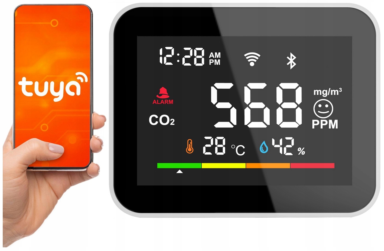 

Miernik Dwutlenku Węgla CO2 Wifi Tuya Mbg Czujnik