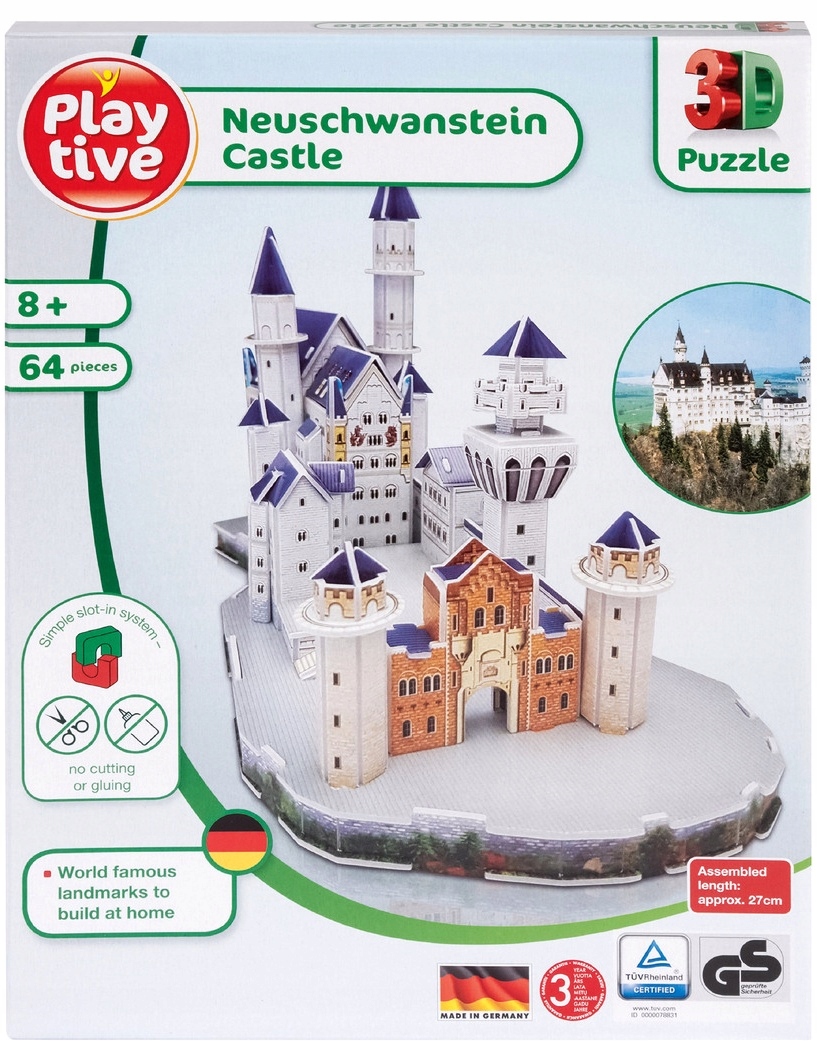 

Puzzle Playtive 3D Zamek Neuschwanstein 64 elem