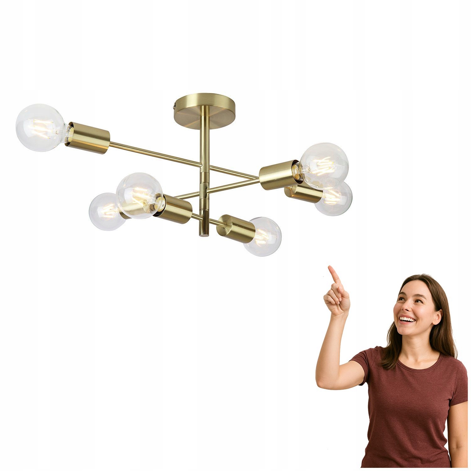 Stropná lampa Atlantico PNC-5679-6-GD Italux