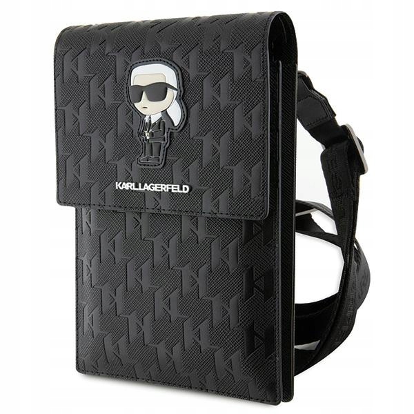 Karl Lagerfeld Kabelka Klwbsakhpkk černá/černá Saffiano Monogram Ikonik