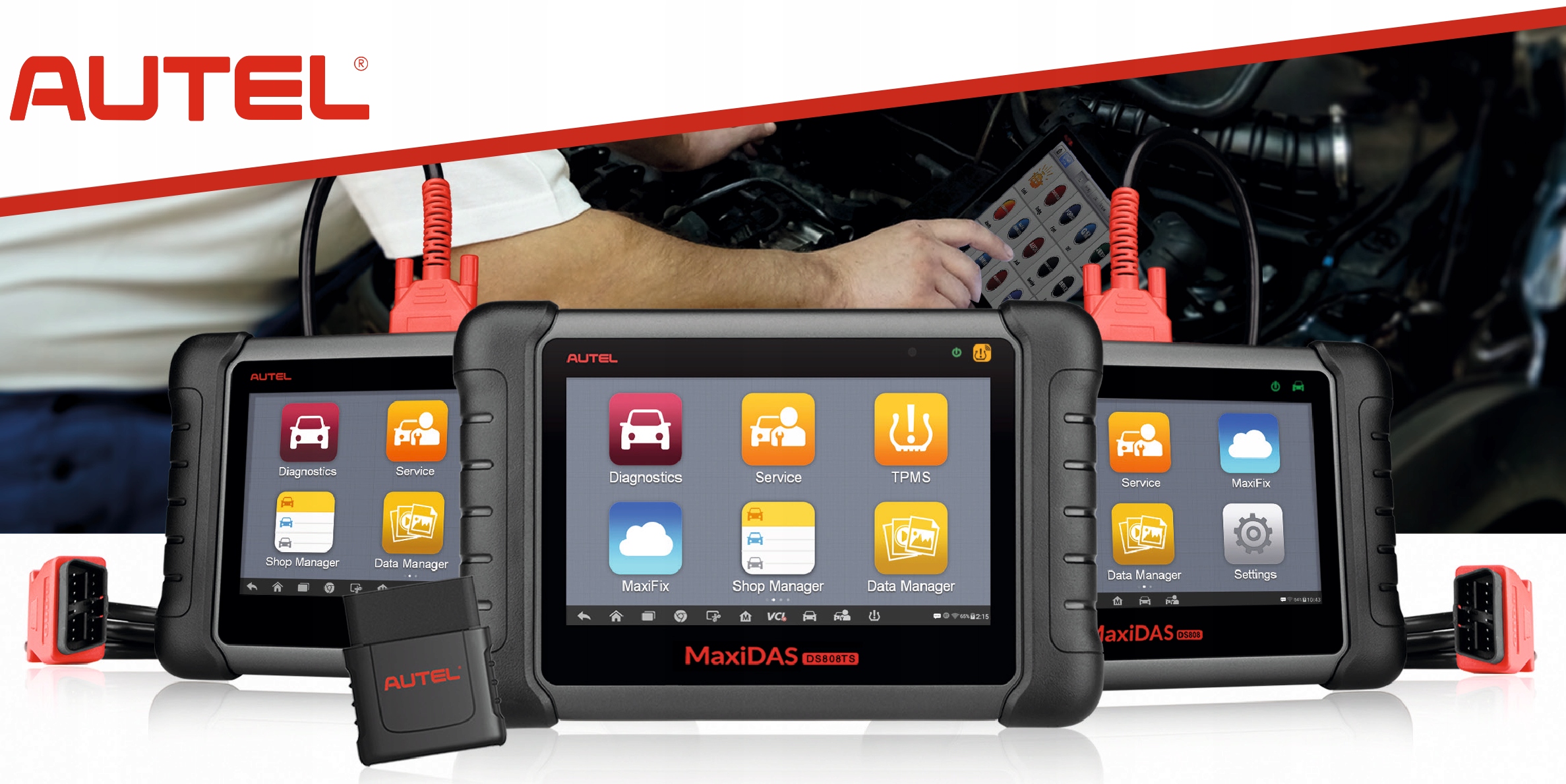 AUTEL MaxiDAS DS808 BT TESTER SKANER KOMPUTER INTERFEJS DIAGNOSTYCZNY Marka Autel