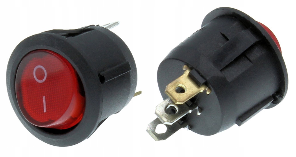 

Przełącznik Kołyskowy KCD2 6A 250V okrągły Podświe