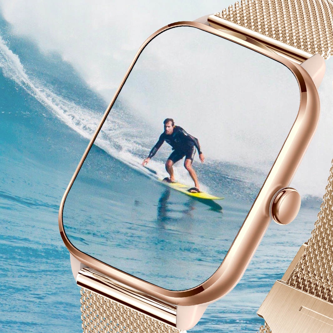 SMARTWATCH ZEGAREK DAMSKI MENU POLSKIE SPORT PULS ROZMOWY SMART WATCH PL Transmisja danych 5G