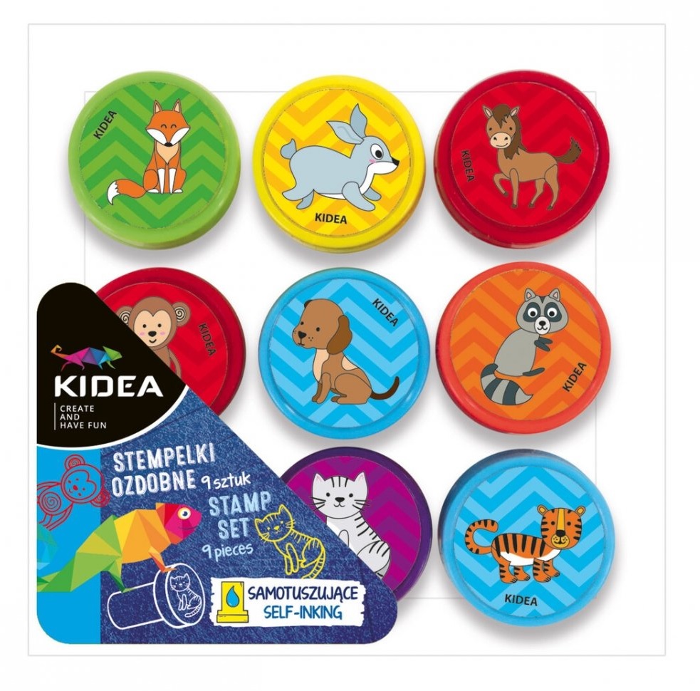 STEMPELKI OZDOBNE PIECZĄTKI 9 SZTUK ZWIERZĄTKA