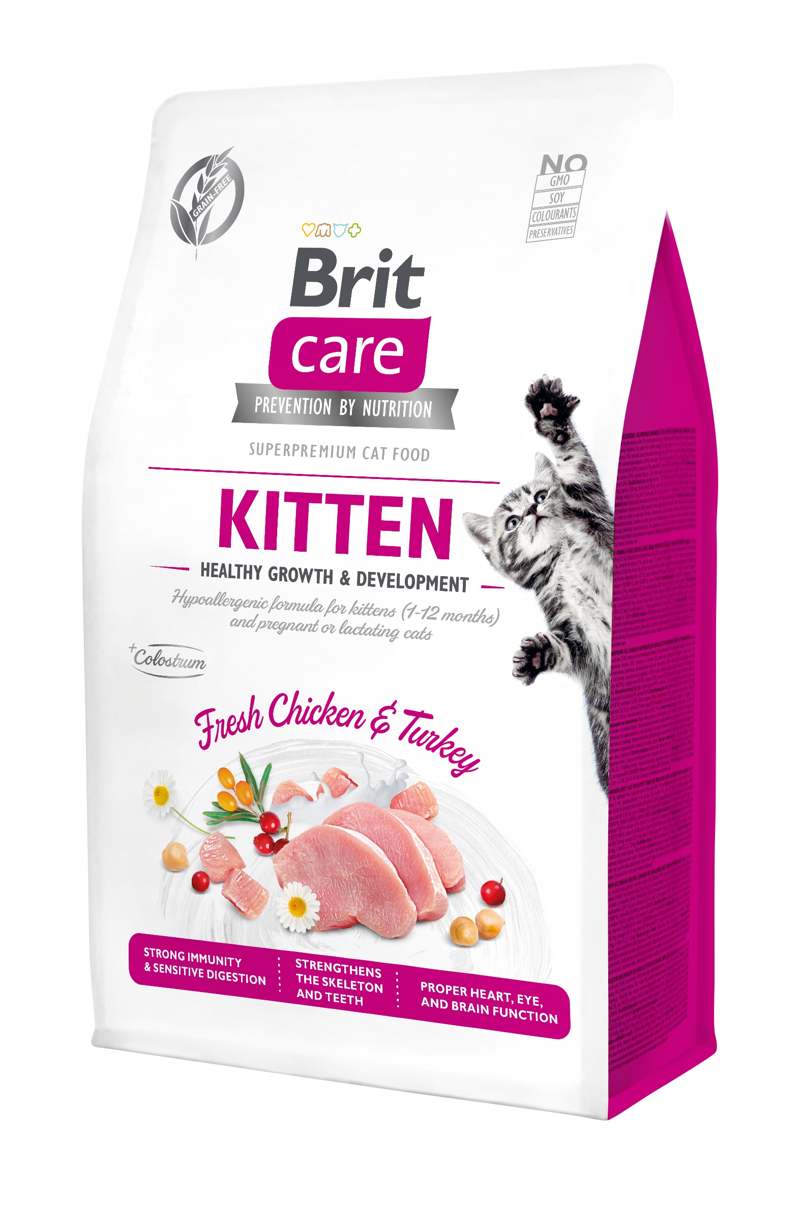 2 x Krmivo pro kočky Brit Care Krůta a kuře 7 kg