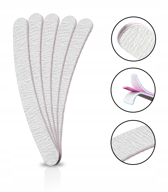 

5x Pilnik papierowy do manicure banan zebra 80/100