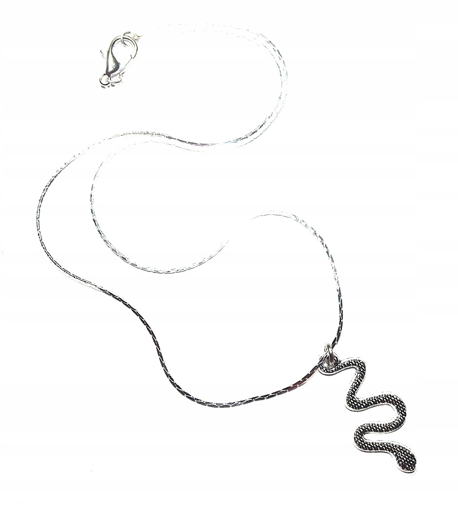 

Naszyjnik Wąż snake w kolorze srebrnym żmijka