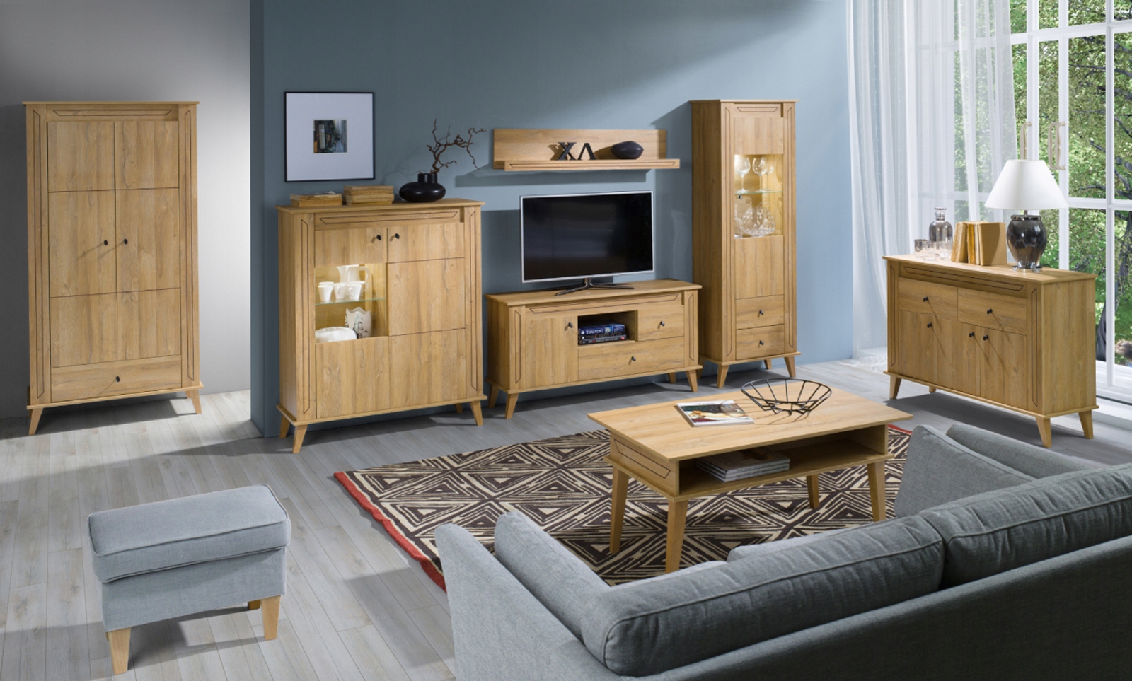 SZEROKA POJEMNA KOMODA z szufladami 164cm BIAŁA Marka inna