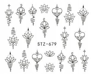 

Naklejka naklejki wodne STZ-679 do paznokci geomet