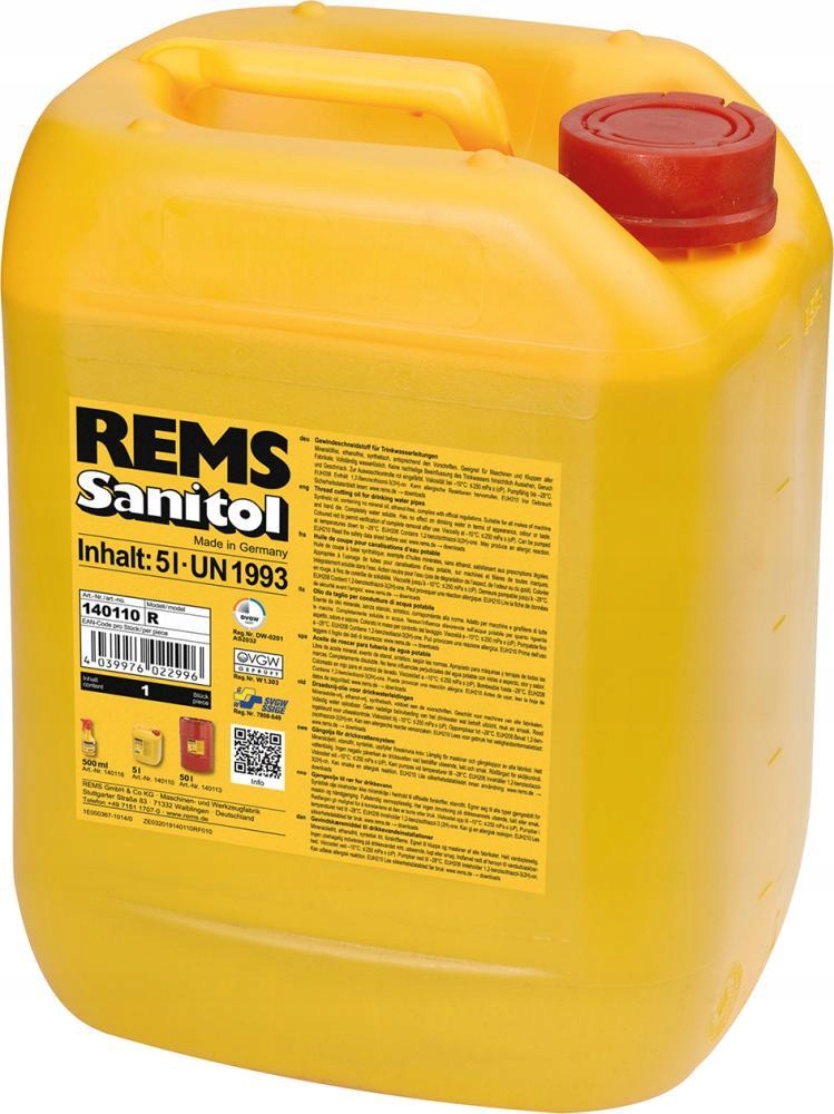 Prostriedok na závitovanie Rems Sanitol 5 l