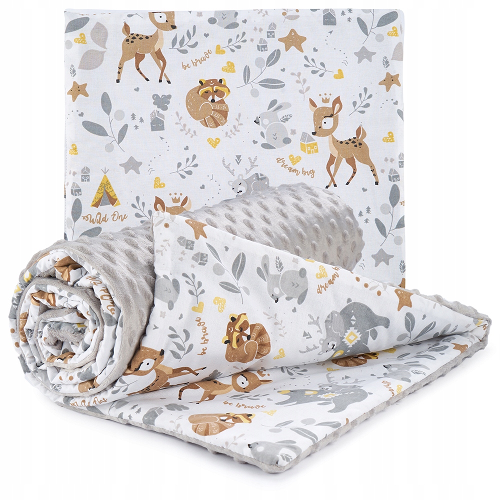 

Babyboom Komplet Do Wózka Minky Kocyk Poduszka